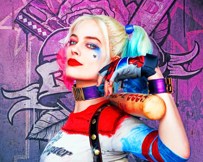 Harley Quinn painting by numbers