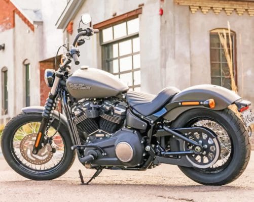 Harley Davidson Parked paint by numbers