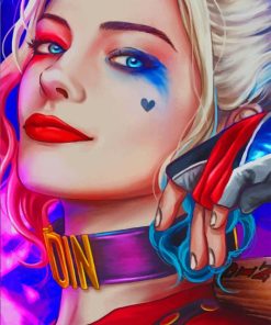 Harley Queen Poster painting by numbers