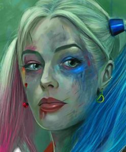 Harley Quinn Animated paint by numbers