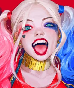 Harley Quinn Smiling paint by numbers