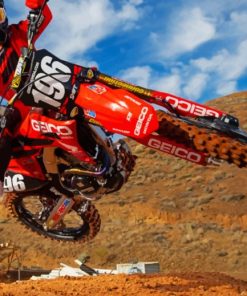 Honda's Red Motorcross paint by numbers