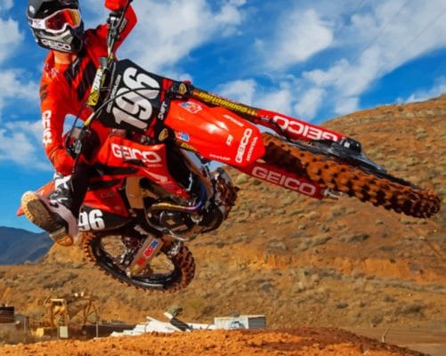 Honda's Red Motorcross paint by numbers