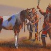 Native Indians And A Horse paint by numbers