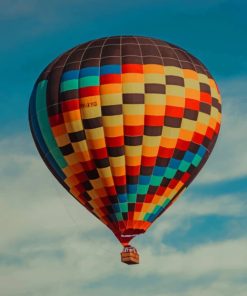 Hot Air Balloon In The Air paint by numbers