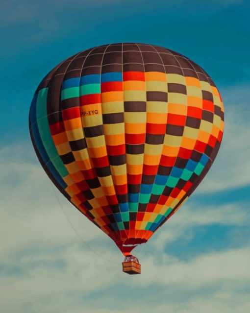 Hot Air Balloon In The Air paint by numbers