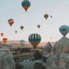 Hot Air Balloons In A Landscape paint by numbers