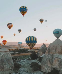Hot Air Balloons In A Landscape paint by numbers