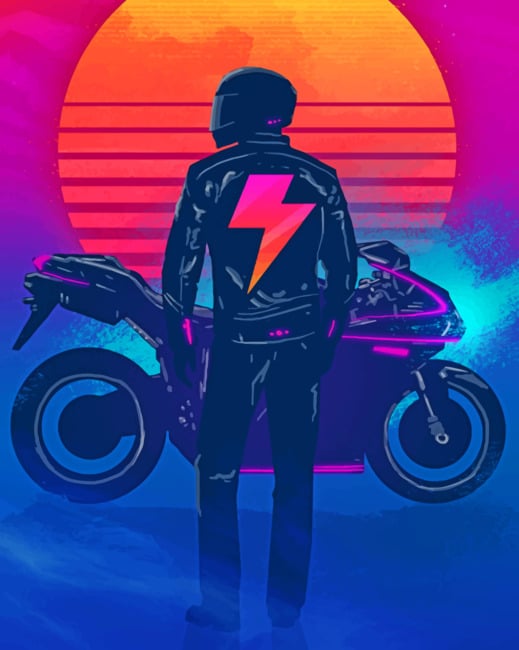 Art Biker painting by numbers