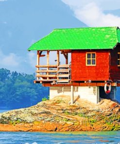 House In The Middle Of A Lake paint by numbers