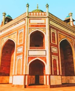 Humayuns Tomb Landmark paint by numbers