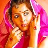 Indian Woman painting by numbers