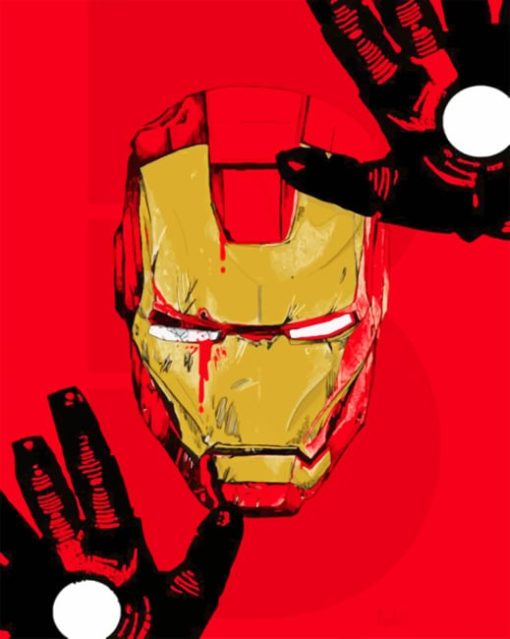 Iron Man painting by numbers