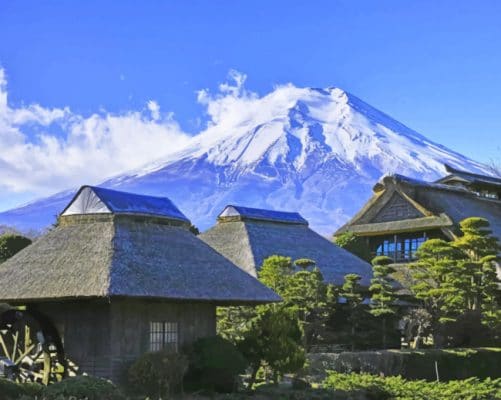 Japanese Bungalows paint by numbers