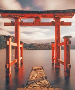 Japanese Gate In Hakone paint by numbers