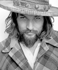 Jason Momoa Black And White paint by numbers