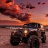 Black Jeep Wrangler painting by numbers