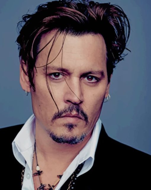 Johnny Depp Actor painting by numbers