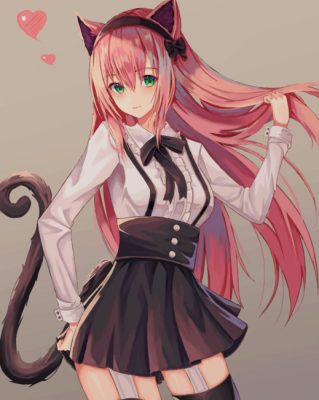 Kinako Neko Anime painting by numbers