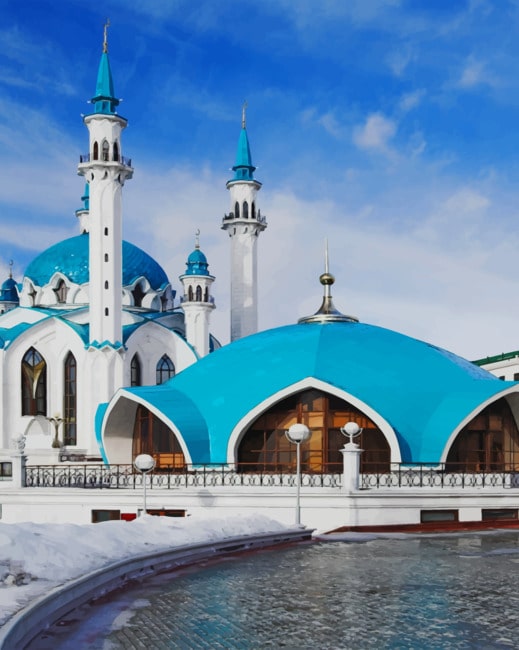 Kul Sharif Mosque Kazan paint by numbers