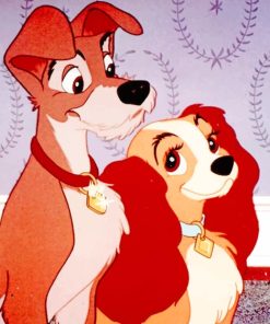 Lady And The Tramp painting by numbers