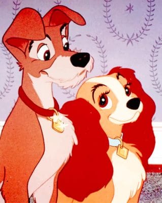 Lady And The Tramp painting by numbers