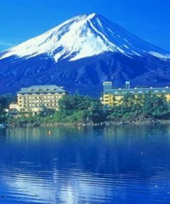 Lake Kawaguchi painting by numbers