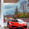 Lamborghini In A Gas Station paint by numbers