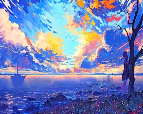 Landscape Anime painting by numbers