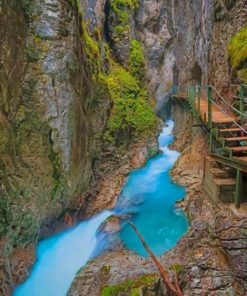 Leutaschklamm Wasserfallsteig paint by numbers