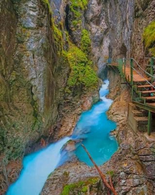 Leutaschklamm Wasserfallsteig paint by numbers