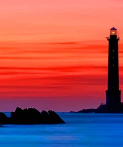 Light House During Golden Hour painting by numbers