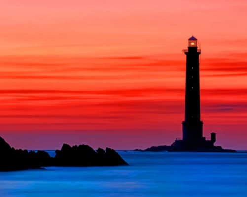 Light House During Golden Hour painting by numbers