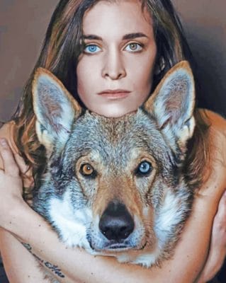 Like Dog Like Girl painting by numbers