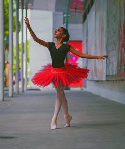 Little Girl Dancing Ballet painting by numbers