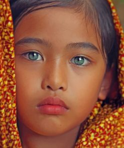 Little Girl With Green Eyes painting by numbers