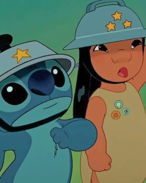 Lilo And Stitch Cartoon painting by numbers