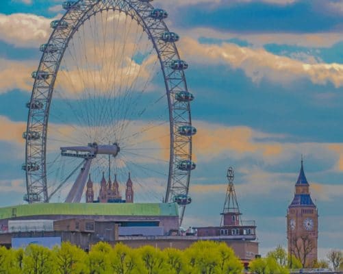 London Eye And Big Ben painting by numbers