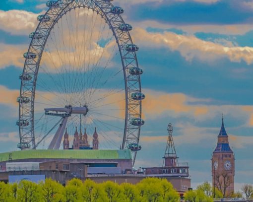 London Eye And Big Ben painting by numbers
