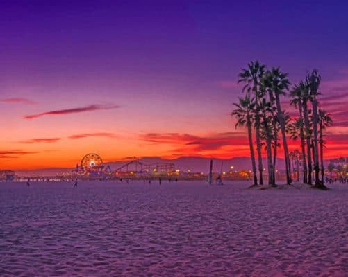 Los Angeles Beach paint by numbers