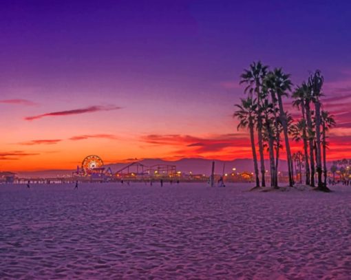 Los Angeles Beach paint by numbers