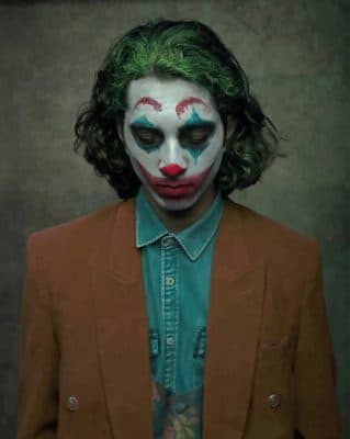 Man With joker's Make Up painting by numbers