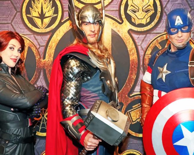 Marvel Super Heroes Photoshoot paint by numbers