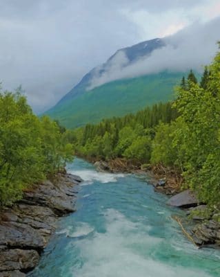 Matanuska River paint by numbers