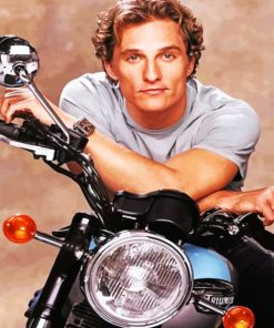 Matthew Mcconaughey On Motorcycle paint by numbers