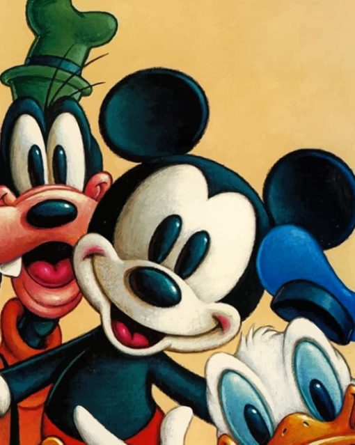 Mickey And His Friends painting by numbers