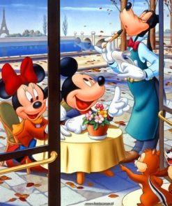 Mickey Mouse In A Date paint by numbers