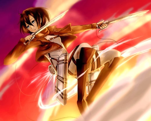 Mikassa From Attack On Titan paint by numbers