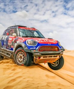 Mini Cooper In A Desert Rally paint by numbers