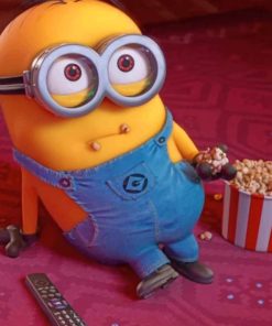 Minions Eating Pop Corn painting by numbers